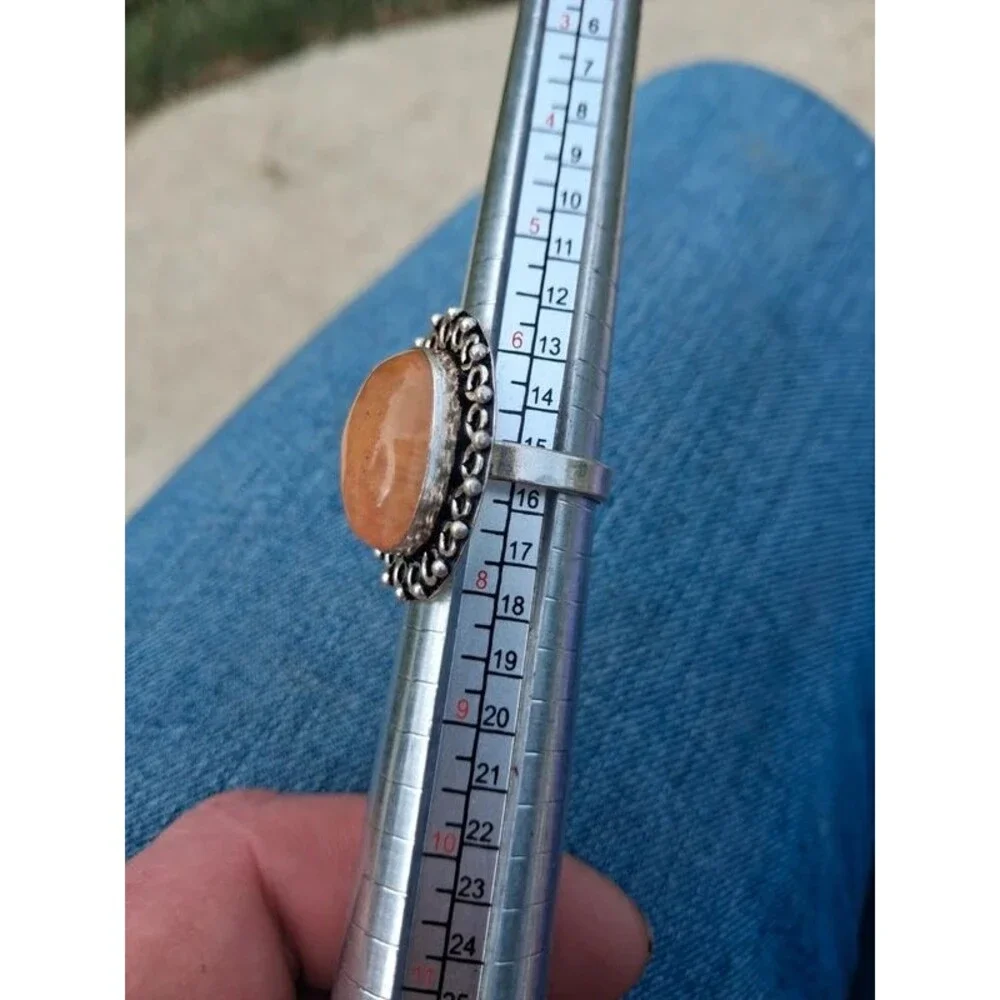 Agate or carnelian boho ring